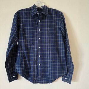 Ralph Lauren Sport kids long sleeve Shirt Size 8 Blue Plaid Button Up